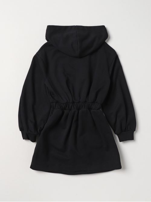 ABITO IN FELPA CON PLACCA EF NERO ELISABETTA FRANCHI La Mia Bambina | EFAB491 0 FF002/N000